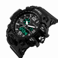 Skmei Outdoor Multifunctional Dual Display Sports Men Digital Watch Tactical Waterproof Double Movement Noctilucent Wrist Watch