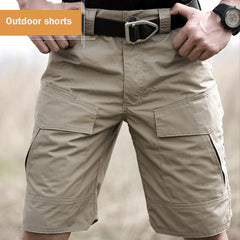 Summer Militar Waterproof Shorts Tactical Cargo Men Teflon Camouflage Army Military Short Male Pockets Rip-stop Casual Shorts