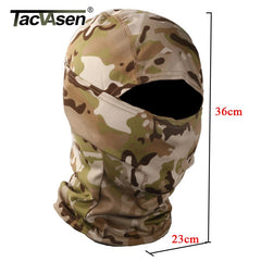 TACVASEN Tactical Camouflage Balaclava Full Face Mask Skullies Hunt Shoot Army Biker Military Helmet Liner Combat Airsoft Gears|Men's Skullies & Beanies