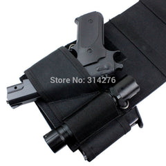 Tactical Adjustable Bedside Couch Under Mattress Bed Seat Car Pistol Gun Holster Holder Universal with Flashlight Loop Magazine