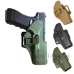 Tactical CQC Compact Handgun Belt Holster Quick Draw Right Hand Gun Holster w/ Paddle Waist Belt for GLock  17 18 19 23 32