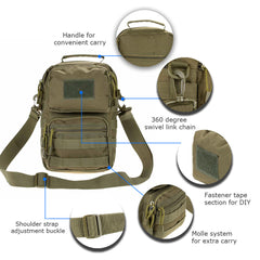 Tactical Molle Bag Waterproof Waist Fanny Pack Hiking Fishing Hunting Military Sports Waist Bag  Camping Messenger Bag Belt