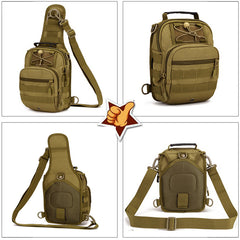 Unisex Nylon Oxford Fabric Multifunctional Men and Women Chest Shoulder Satchel Bag Tactical Sling Pack Camping Shoulder Pack