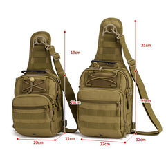 Unisex Nylon Oxford Fabric Multifunctional Men and Women Chest Shoulder Satchel Bag Tactical Sling Pack Camping Shoulder Pack