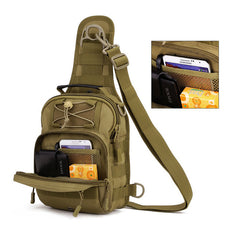 Unisex Nylon Oxford Fabric Multifunctional Men and Women Chest Shoulder Satchel Bag Tactical Sling Pack Camping Shoulder Pack