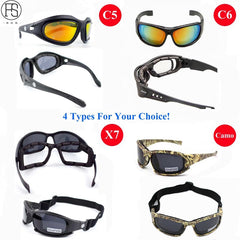 X7 Tactical Sunglasses Shooting Oculos Airsoft Goggles Gafas Ciclismo C5 C6 Polarized Glasses Sports Hiking Protection Eyewear