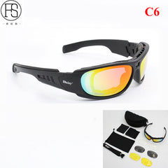 X7 Tactical Sunglasses Shooting Oculos Airsoft Goggles Gafas Ciclismo C5 C6 Polarized Glasses Sports Hiking Protection Eyewear