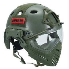 OneTigris Tactical Integrated Helmet F22 with Removable Face Mask and Goggles