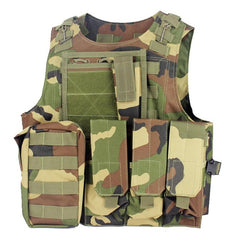 Outdoort Hunting Fishing Accessories Camouflage Vest Amphibious Multi Pockets Military Tactical Airsoft Molle Plate Carrier