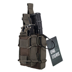 OneTigris Tactical M4 & Pistol Magazine Pouch MOLLE Open-Top Double Decker