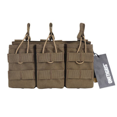 OneTigris Tactical MOLLE Triple Open-Top Magazine Pouch FAST AK AR M4 FAMAS Mag Pouch Airsoft Military Paintball Equipment