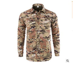 Men's Detachable Long Sleeve Quick Dry Shirt Military Tactical Outdoor Hiking Breathable Anti UV Removable Lapel Cardigan Tops