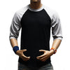 New Men's 3/4 Sleeve Camouflage Baseball T-Shirt Raglan Plain Camo Tee Men's Casual T Shirt S-3XL