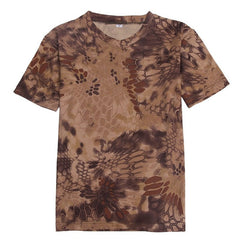 High quality T-shirt, Men Military Dry Camo Camp Tees, Camouflage Breathable Tactical Army Trainning Combat T Shirt