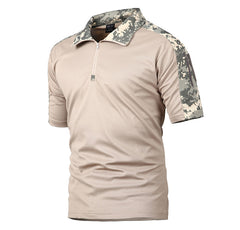 Camo Quick Dry Tactical Polo Shirts Casual Breathable Uniform Military Polo Shirts Short Sleeve Polo Pocket