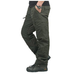 MAGCOMSEN Pants Men Winter Double Layer Men's Cargo Pants Baggy Pants For Men Military Tactical Pants Fleece Trousers AG-TY-02