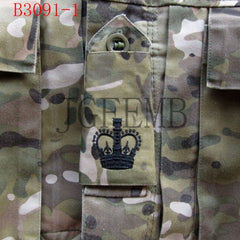 British Army Embroidery Multicam MTP Black Rank Slides Morale Military Tactics Patch Badges