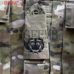 British Army Embroidery Multicam MTP Black Rank Slides Morale Military Tactics Patch Badges