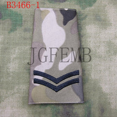 British Army Embroidery Multicam MTP Black Rank Slides Morale Military Tactics Patch Badges