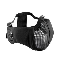 OneTigris Tactical Foldable Mesh Mask With Ear Protection for Airsoft Paintball with Adjustable Elastic Belt Strap