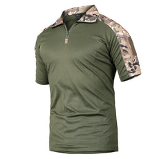 Camo Quick Dry Tactical Polo Shirts Casual Breathable Uniform Military Polo Shirts Short Sleeve Polo Pocket