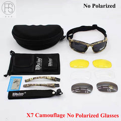 X7 Tactical Sunglasses Shooting Oculos Airsoft Goggles Gafas Ciclismo C5 C6 Polarized Glasses Sports Hiking Protection Eyewear