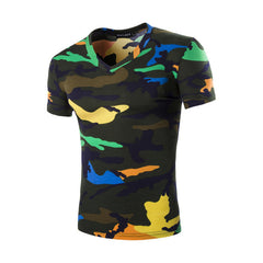 Camouflage T-shirt Men Brand Cotton Army Tactical Combat T Shirt Military Camo Camp Mens T Shirts O-neck Top Tees