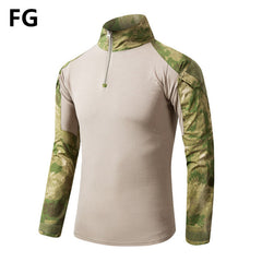 MEGE Men Military Airsoft Combat Shirt Frog Shirt, Tactical Gear Multicam Typhon Lightweight Rapid Assault Long Sleeve Shirt