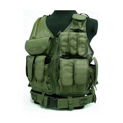 Hunting Military Tactical Vest High Quality Nylon Airsoft War Game Outdoor Vest for Camping Hiking with Pistol Holster