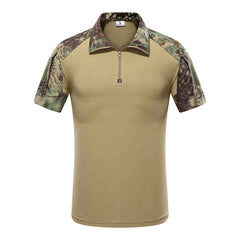 MEGE Tactical Camouflage Men Army Combat POLO Shirt, Rapid Assault ACU MultiCam Mens' Tops & Tees,  Airsoft Paintball Polo