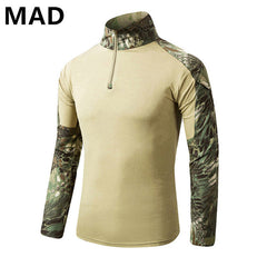 MEGE Men Military Airsoft Combat Shirt Frog Shirt, Tactical Gear Multicam Typhon Lightweight Rapid Assault Long Sleeve Shirt