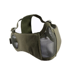 OneTigris Tactical Foldable Mesh Mask With Ear Protection for Airsoft Paintball with Adjustable Elastic Belt Strap