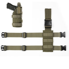 OneTigris Tactical Molle Drop Leg Platform & Handgun Pistol Holster Airsoft Paintball Right Handed Holster