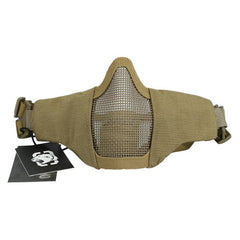 OneTigris Half Face Mesh Mask Foldable Military Style Adjustable Tactical Multicam Face Protective Mask For Airsoft