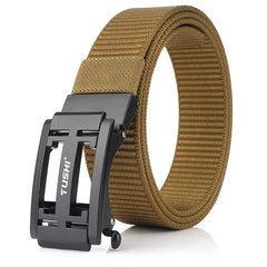 New Automatic Buckle Tactical Belt Matte Hard Metal Quick Release Buckle Military Training Army Belt Soft Nylon Fishing Belt|Waist Support