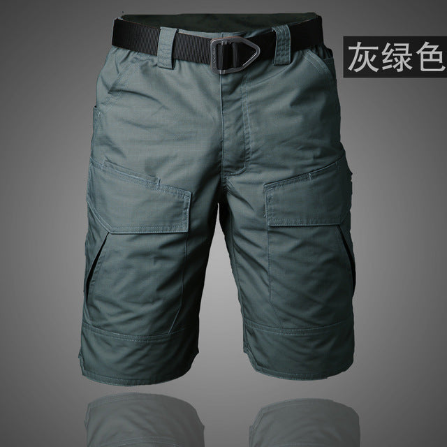 Summer Militar Waterproof Shorts Tactical Cargo Men Teflon Camouflage Army Military Short Male Pockets Rip-stop Casual Shorts