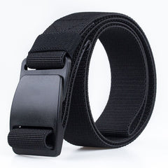 Quick release buckle elastic belt high strength elastic fiber matte buckle unisex sports belt 120cm adjustable tactical belt|Waist Support