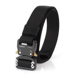 Quick Release Buckle Unisex Tactical Belt 2.5cm Soft Nylon Hard Metal Buckle Military Training Belt 125cm Adjustable Sports Belt|Waist Support