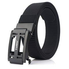 New Automatic Buckle Tactical Belt Matte Hard Metal Quick Release Buckle Military Training Army Belt Soft Nylon Fishing Belt|Waist Support