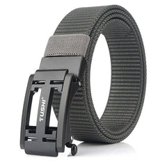 New Automatic Buckle Tactical Belt Matte Hard Metal Quick Release Buckle Military Training Army Belt Soft Nylon Fishing Belt|Waist Support