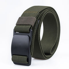 Quick release buckle elastic belt high strength elastic fiber matte buckle unisex sports belt 120cm adjustable tactical belt|Waist Support